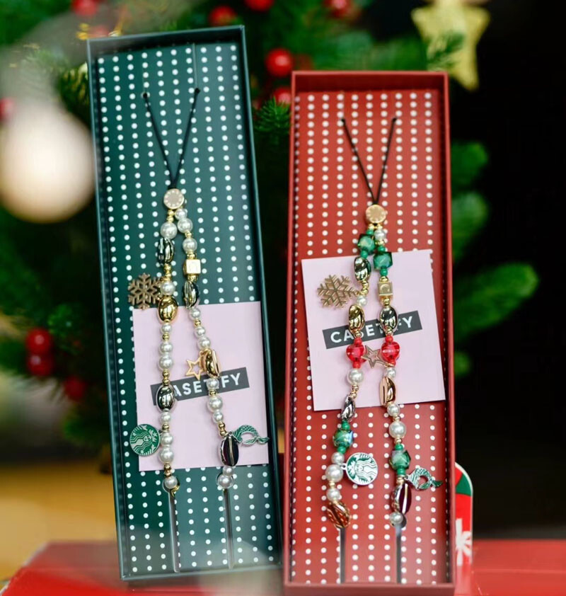 2023 Christmas Starbucks Casetify Joint Phone Chain Handle