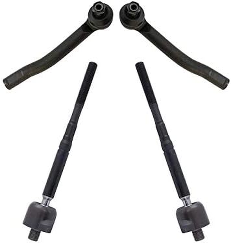 4 Piece Set Inner Outer Tie Rod End Kit Compatible with 2013-2017 Nissan Sentra