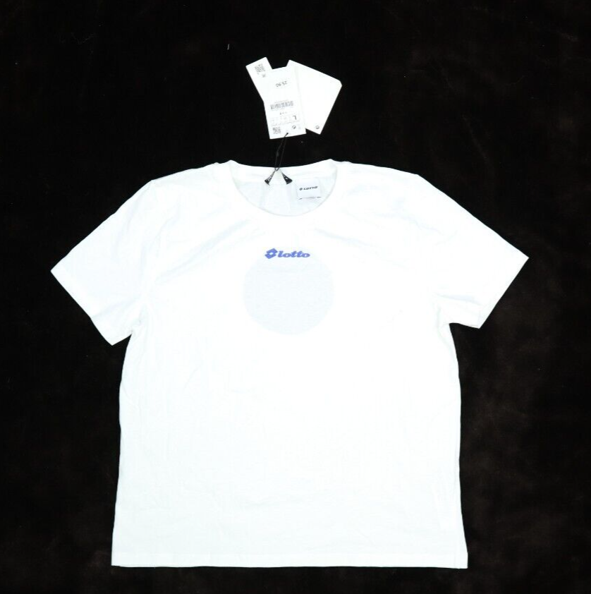 LOTTO Tシャツ Zara x Lotto Round Keyhole Back White Logo T-Shirt White