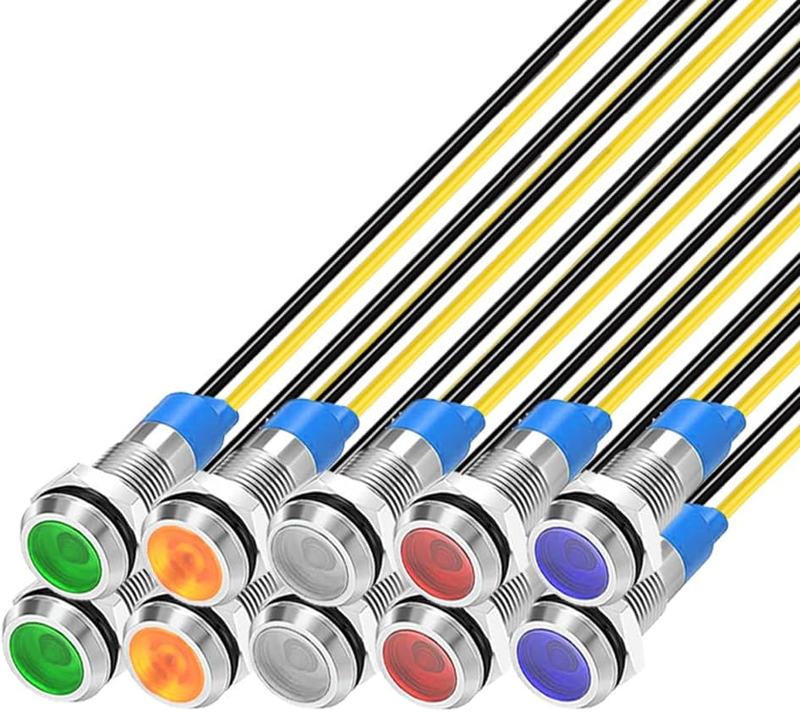 Indicator Light 6Mm 110-220V Green Orange Red Blue White Signal Lamp