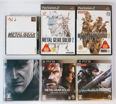 Lot 6 Metal Gear Solid 1 2 3 4 5 Rising Sony PS1 PS2 PS3 NTSC J PlayStation F S