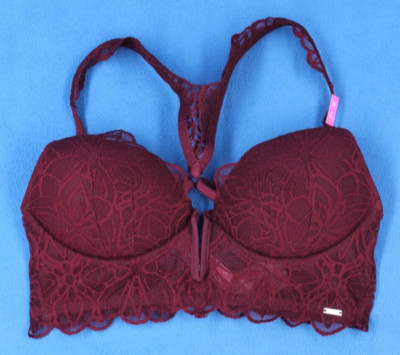 Victoria Secret PINK Date Underwire Padded Push Up Bra NWT Size XS #D4468