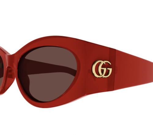 Pre-owned Gucci Gg1401s-003 Burgundy Sunglasses In Brown