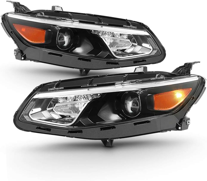 Halogen Headlights Headlamps Driver & Passenger for 2016 2017 2018 Chevy Malibu