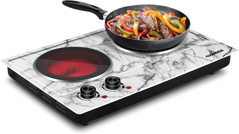 Estufa Cocina Electrica De 2 Hornillas Portatil Para Casa Apartamento Campamento