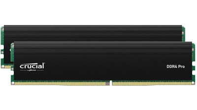 Crucial - Pro 64GB Kit (2x32GB) DDR4 3200MHz C22 UDIMM Desktop Memory Kit - B...