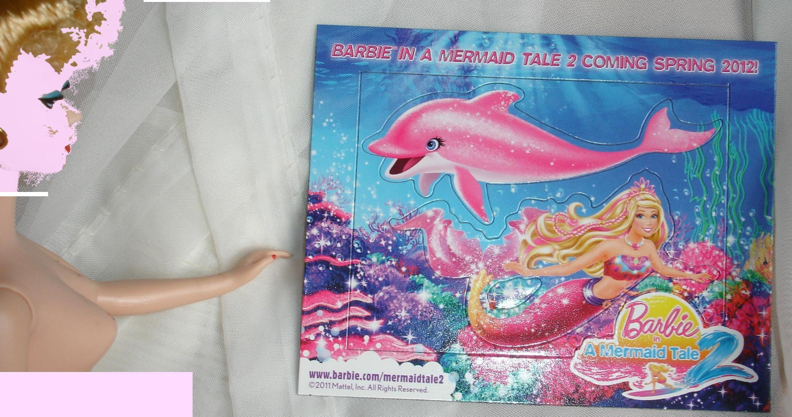 Barbie doll jigsaw puzzle magnet A Mermaids tail