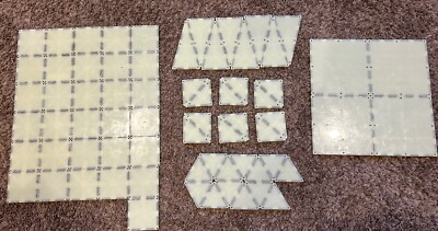 Authentic Magna-Tiles Magnetic 3D Building Tiles GLOW in the Dark Lot 68 pieces