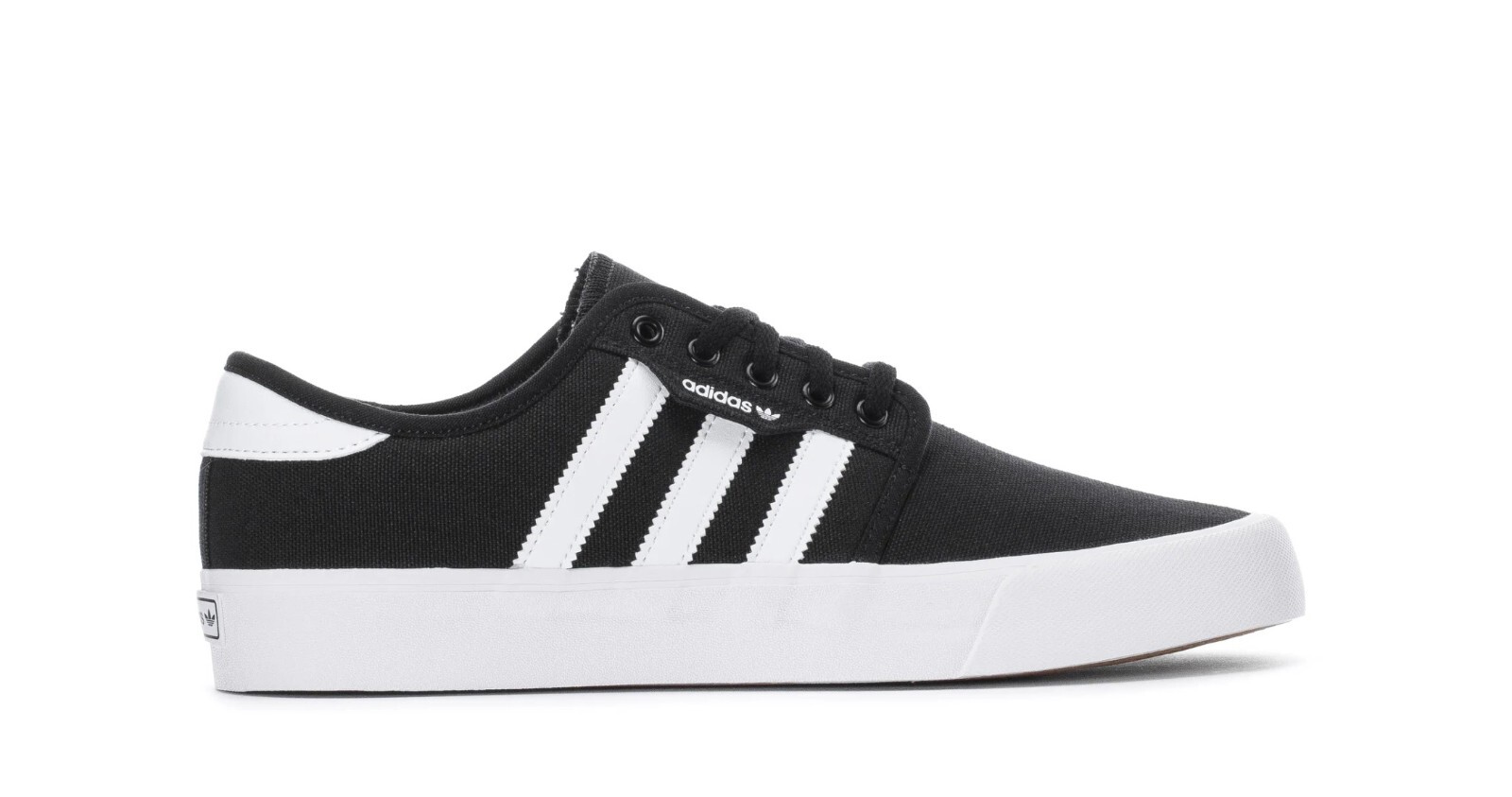 

ЧЕРНО-БЕЛЫЕ МУЖСКИЕ КРОССОВКИ ДЛЯ СКЕЙТБОРА ADIDAS SEELEY CANVAS, Black/white/gum, adidas Seeley