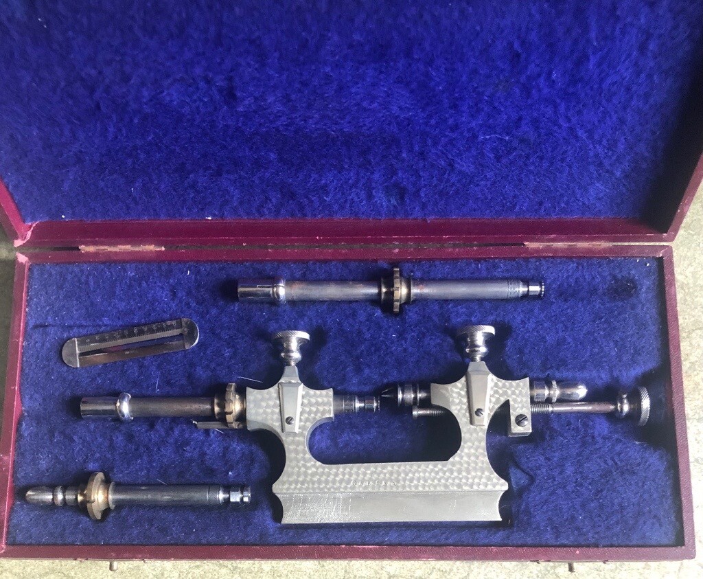 Awesome Vintage Watchmaker Tour A Pivoter Jacot Pivot Set Tool Lathe Original Box! in