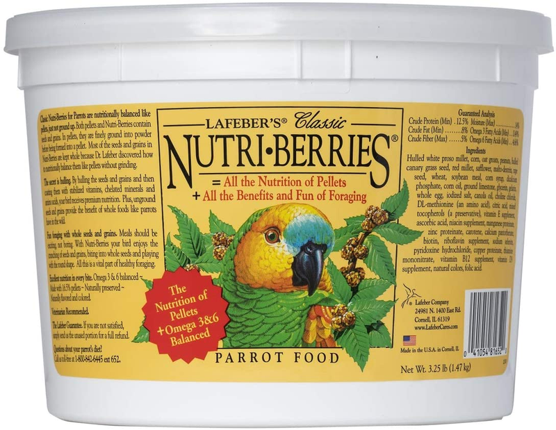 LAFEBER'S Classic Nutri-Berries Pet Bird Food, Made with Non