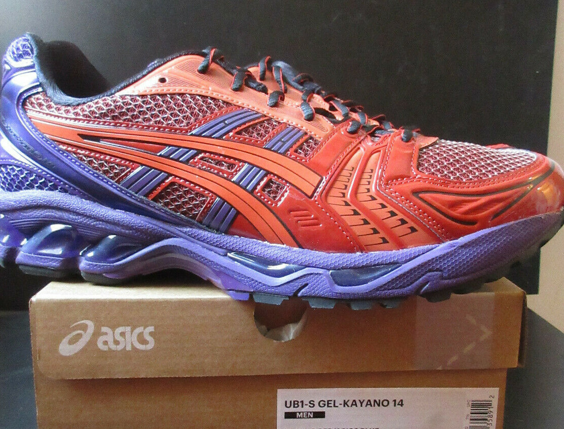 Pre-owned Asics 11.5, 12 Gel Kayano 14 Ub1-s Kiko Kostadinov Red Blue Size 11.5, 12 In Red/blue