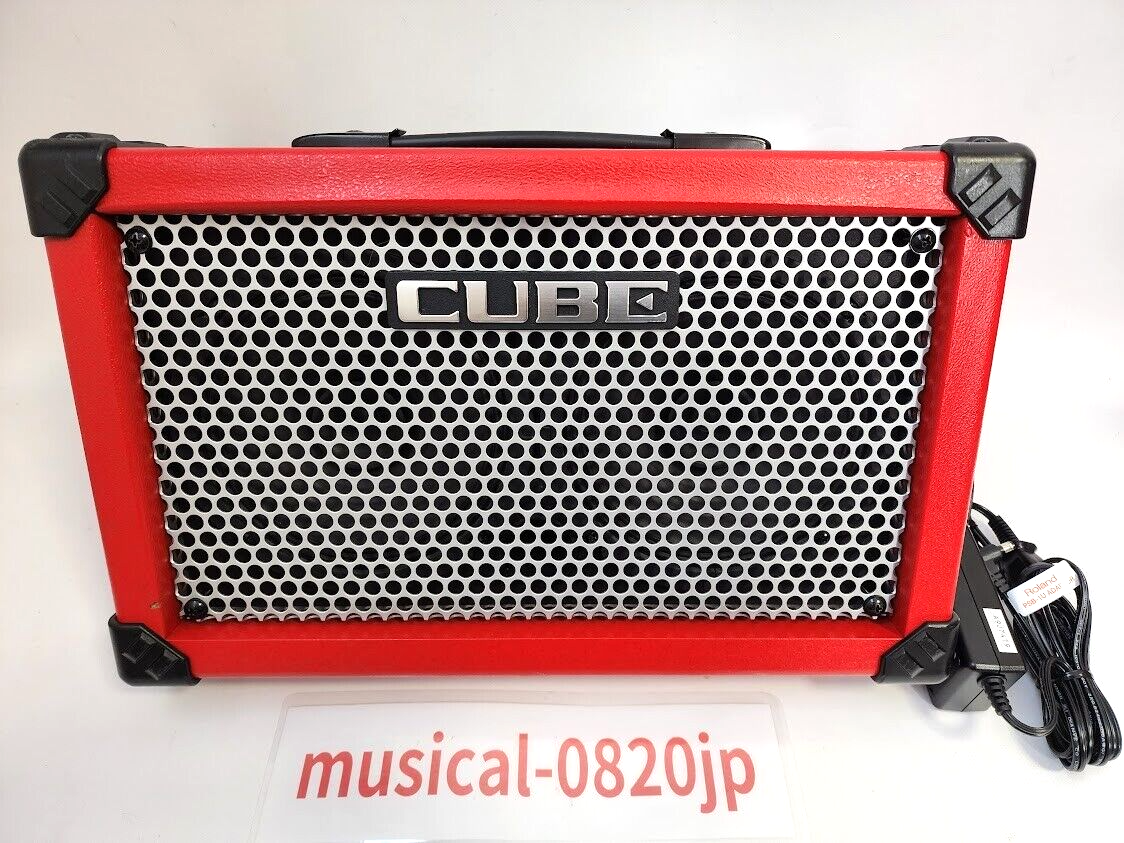 Roland Cube Street 赤 Roland Cube Street Red Battery Powered Stereo Combo
