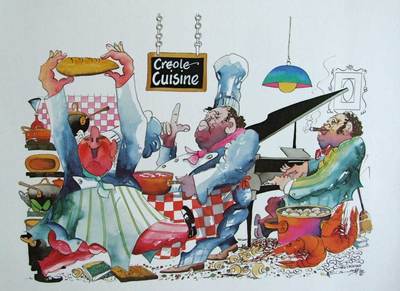 Leo Meiersdorff Creole Cuisine Art Print New Orleans French Quarter Famous Cooks