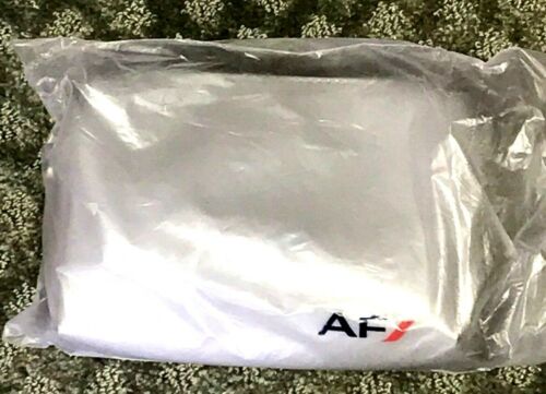 NEW AIR FRANCE PREMIUM ECONOMY vinyl amenity bag toiletry cosmetic travel GRAY