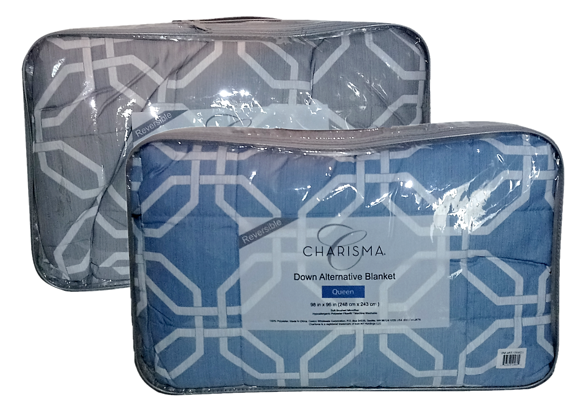 Gray Down Alternative Queen 98 By 96 Inch Blanket Charisma Brand Grey For Sale Online Ebay