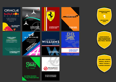 x2 2024 F1 Team Livery Logo Stickers Vinyl - Scuderia GP
