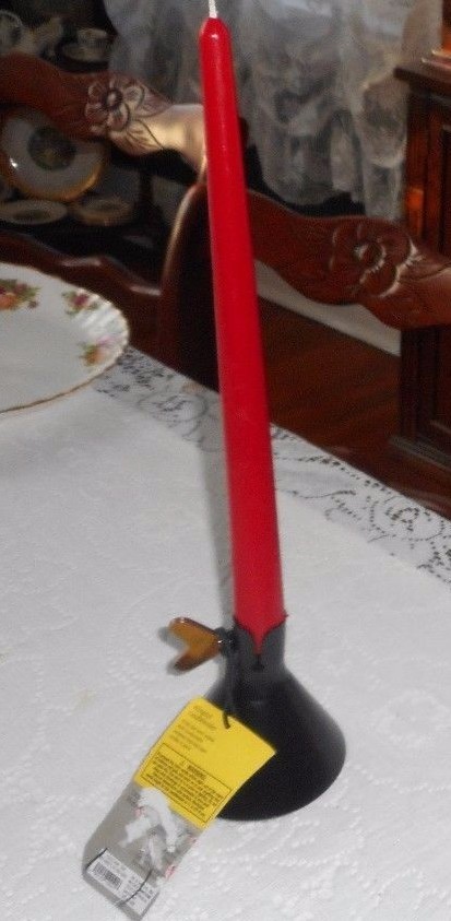 Modern by Dwell Magazine Metal Wingnut Candleholder Black with  Copper Finishes