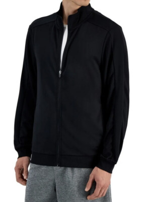 ID Ideology Mens Track Jacket Full Zip Moisture Wicking Black Size Small