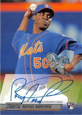 Rafael Montero autographed baseball card rookie RC 2014 Topps Stadium Club SCARM. rookie card picture