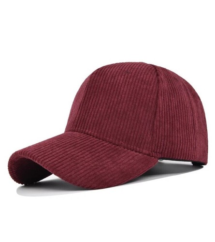 Zara Corduroy Baseball Hat Unisex Mens Women's Cap Maroon