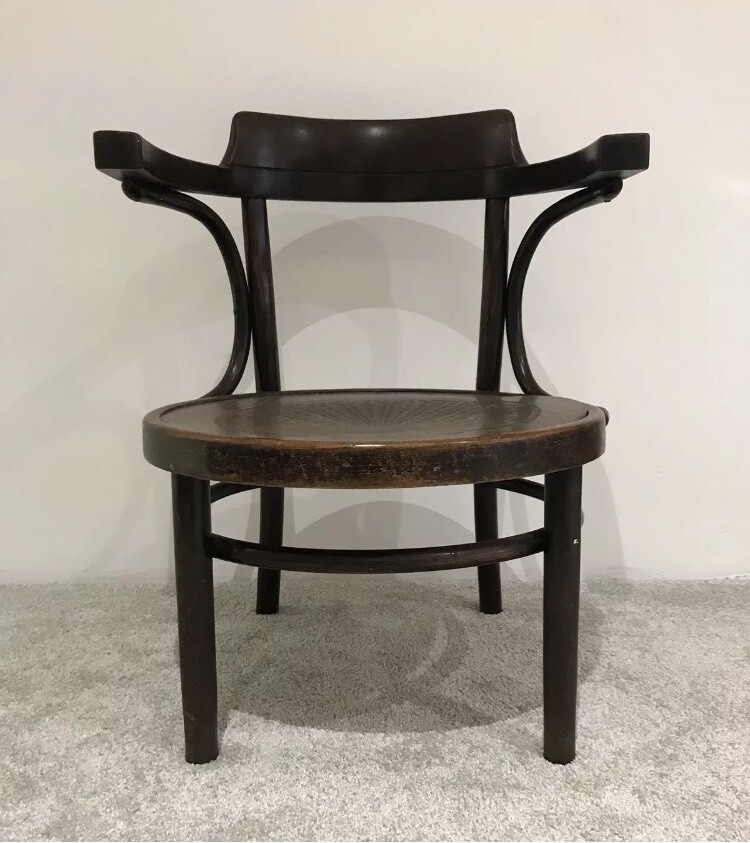 Antique Bentwood Chair Armchair Polish Cafe Chair Vintage in