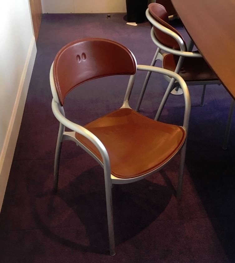 SSTC Italian designed Arper Pamplona tan meeting/boardroom chairs (14