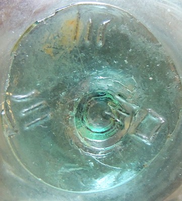 Vintage Japanese Small 2.5 Inch Glass Fishing Float.. Rare Maker's Mark (#18)