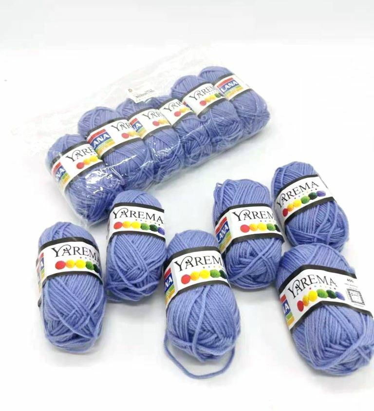 Set 12Pz Gomitoli Matassa Filato Lana Uncinetto Cucito Ricamo Viola 40gr bal