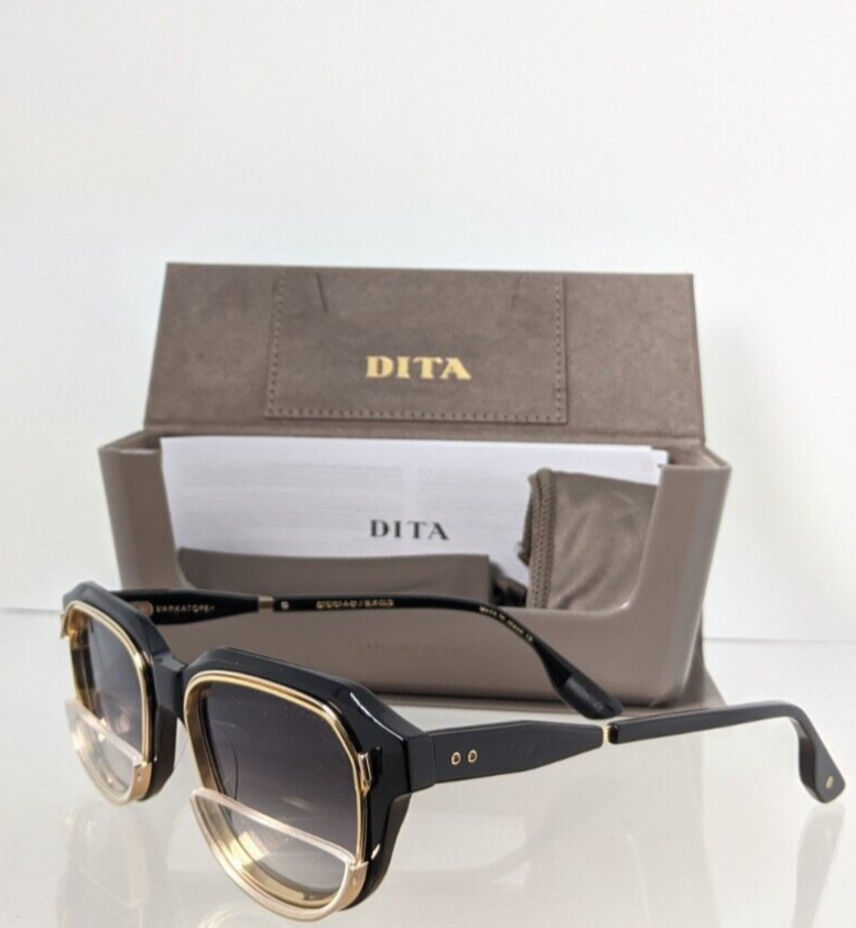 Pre-owned Dita Authentic  Sunglasses Varkatop Dts 707-a-01 Black Gold Frame Limited Edi In Gray