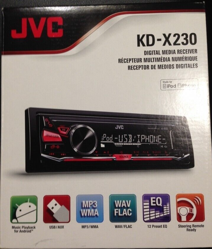 d*9様 JVC ミニコンポ USB/AUX接続　説明書あり！ JVC KD-X230 Bluetooth Media Car Stereo Pandora AM FM Android