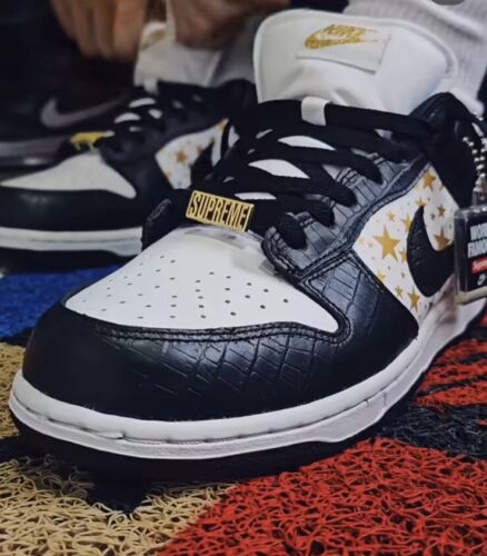 Supreme x Nike SB Dunk Low “Stars Black” - Men's Size 9.5 Supreme x Nike SB Dunk Low “Stars Black” - Men's Size 9.5