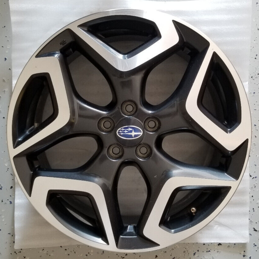 2018-2021 SUBARU CROSSTREK 68857 WHEEL RIM CHARCOAL MACHINED With Cap