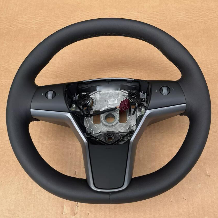 Driver Heated Leather Steering Wheel 1490214-00-B Fit for Tesla Model 3 Y 