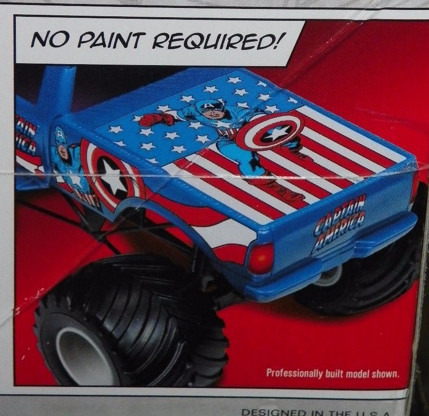 AMT 1/32 CAPTAIN AMERICA MONSTER TRUCK SNAP IT Plastic Model Kit #857 NIB