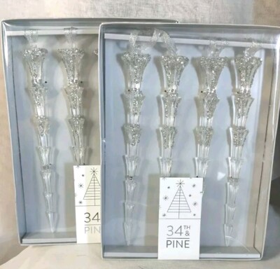 34th And Pine 9'' Icicles Shatterproof Acrylic Crystal Clear Beautiful