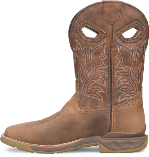 Pre-owned Double-h Boots Double-h Men's 11” Portal Soft Toe Eh Non-metallic Roper Work Boot Medium Brown