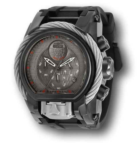 Pre-owned Invicta Star Wars Death Star Men's 52mm Limited Edition Dual-time Watch 33861
