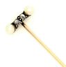 Pearl & Diamond Handmade Stick Pin 9ct Yellow Gold Fine Vintage Jewellery-2.JPG