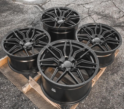 19'' 20'' MRR Flow Forged M024 Black Wheels For Corvette C6 C7 Z06 Grandsport Set 