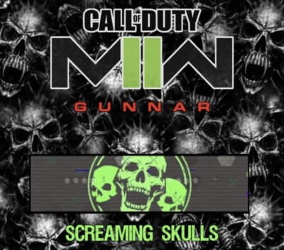 Call of Duty Modern Warfare 2 MW2/MW3 Gunnar Screaming Skulls Calling Card Code