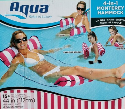 POOL Water Lake Outdoor Summer 4 in 1 Monterey Hammock Lounge Inflated Toy New