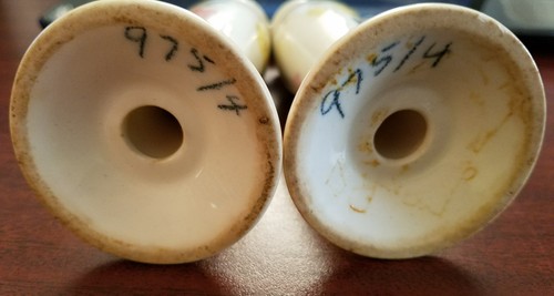 Vintage Salt & Pepper Shakers Porcelain Floral Glazed Finish Decorative Kitchen