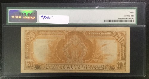 Philippines P-55 20 Pesos 1921 PNB - PMG VF30 - Very Tough Note