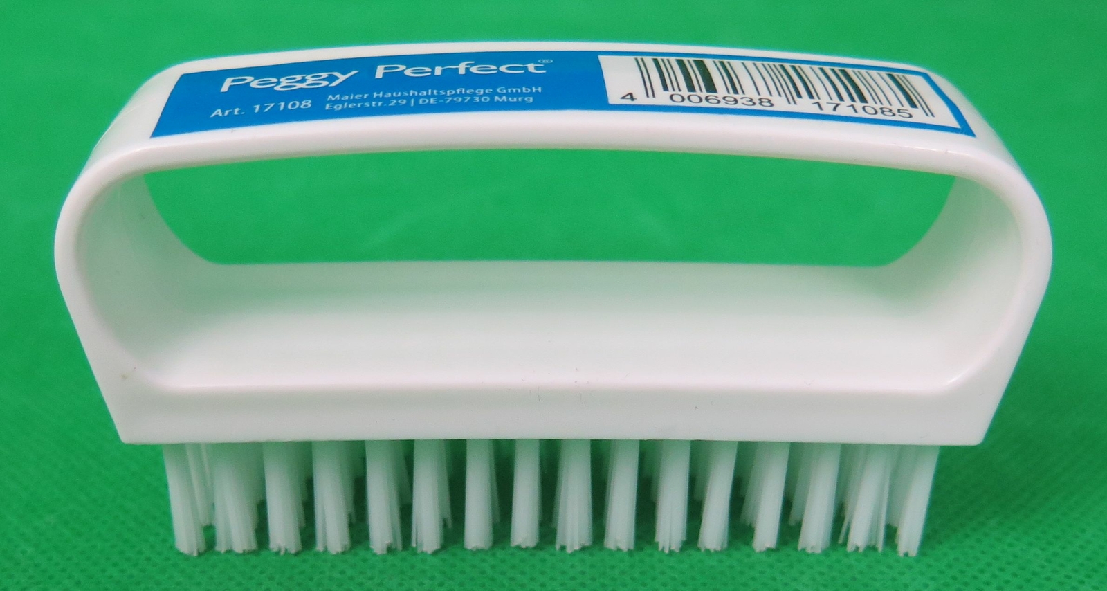 Peggy Perfect Nagelbürste mit Bügel aus Kunststoff weiß