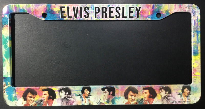 Official Elvis Metal Color License Plate Frame / Direct From Memphis / Graceland