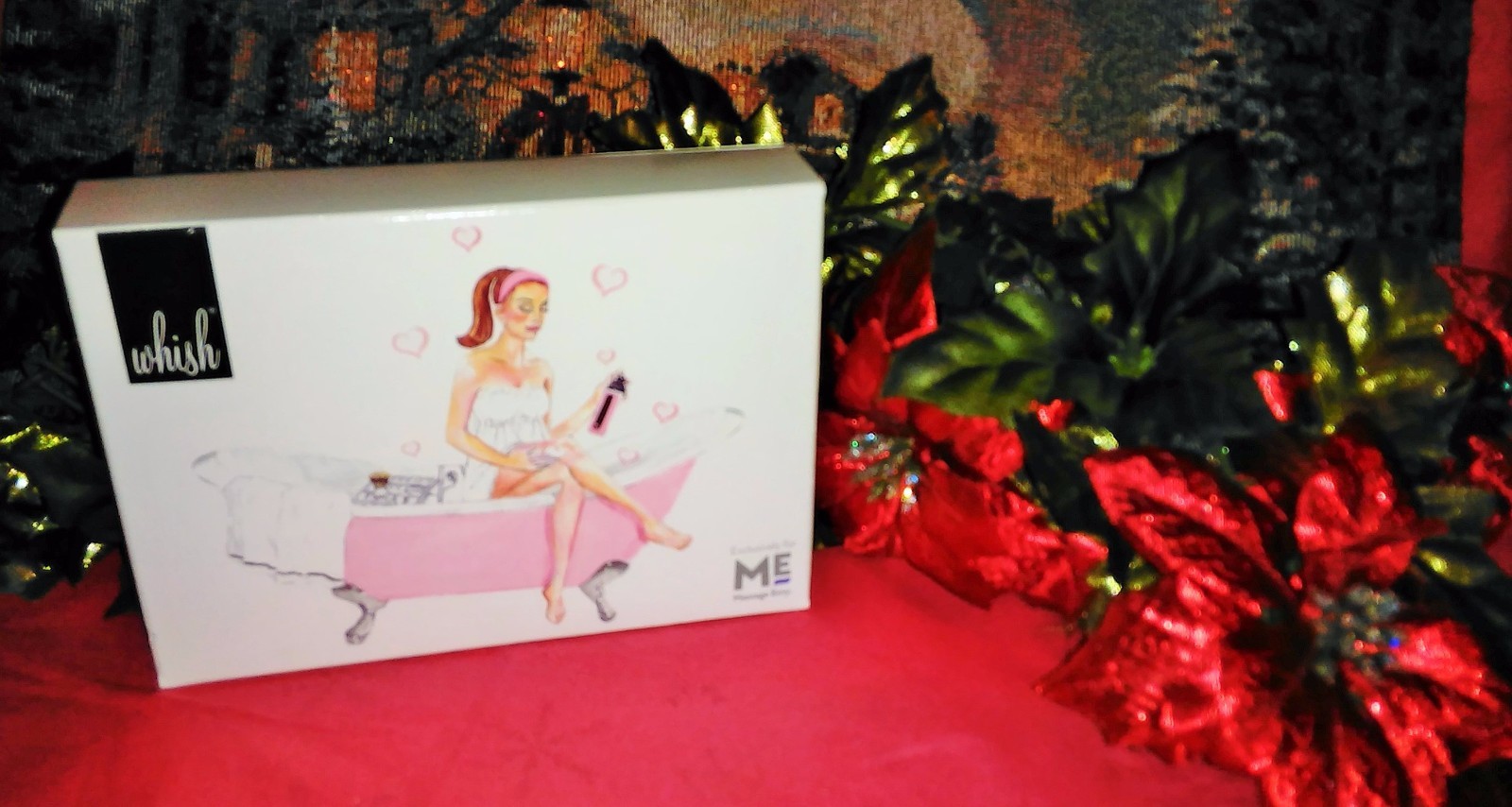 NWT WHISH MASSAGE ENVY GIFT SET 5 PC ORGANIC INGREDIENTS BATH & BODY RASPBERRY