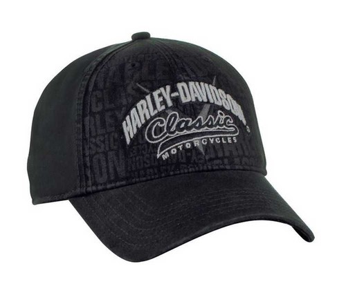 ◆Harley Davidson◆ Cotton Ball Cap Black HH15181202 Harley-Davidson® Men's Embroidered B&S Stretch Fit Baseball