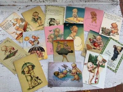 KEWPIE POSTCARDS 16 DIFFERENT IMAGES*16 ENVELOPES*OH DARLING