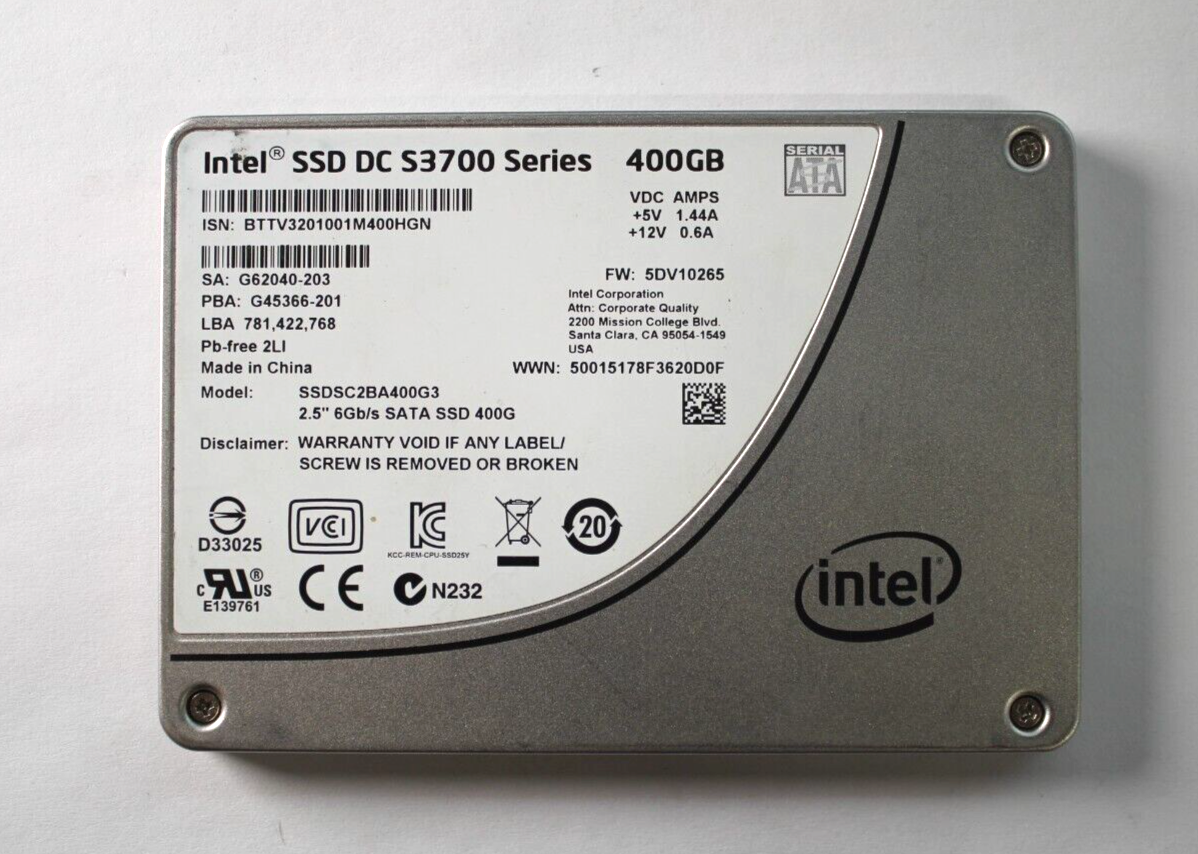 Intel SSD DC S3700 Series 400GB SATA Internal 2.5 Intel SSD DC S3700 Series 400GB SATA Internal 2.5